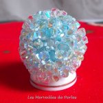 Crystal Blue Ring mit Facetten und Kreiseln aus Swarovski-Kristall